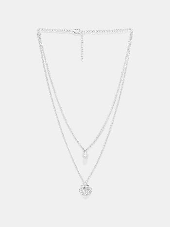Pearl Of My Eye Layered Necklace in 925 Silver