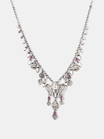 The Trail Keeper Elephant Necklace Crafted in 925 Silver