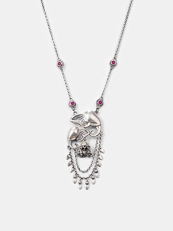 The Nurturer Elephant Necklace Crafted in 925 Silver