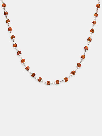 Rudraksh Men's Chain in 925 Silver