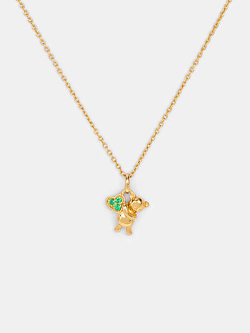 Bear Hug Necklace in Gold Plated 925 Silver