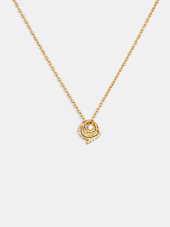 Kiss from a Rose Necklace in Gold Plated 925 Silver