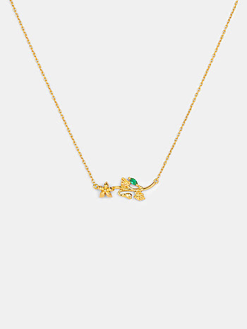 Flower for You Necklace in Gold Plated 925 Silver