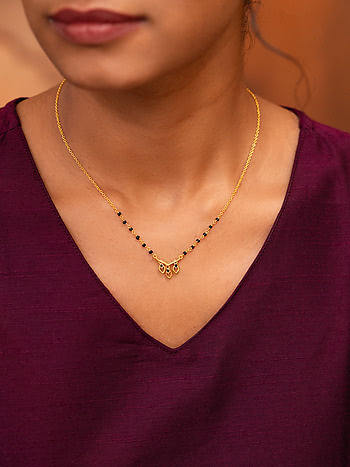 Queen of Encouragement Mangalsutra Necklace in Gold Plated 925 Silver