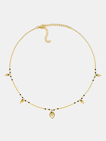 Queen of Networking Mangalsutra Necklace in Gold Plated 925 Silver