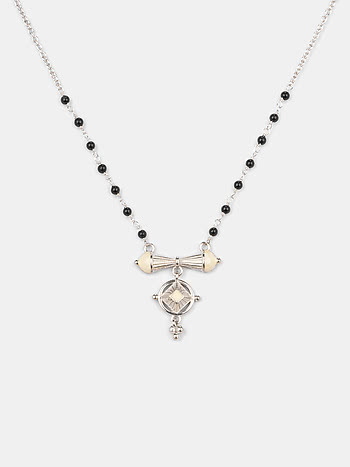 Chaukhdi Mangalsutra Necklace in 925 Silver
