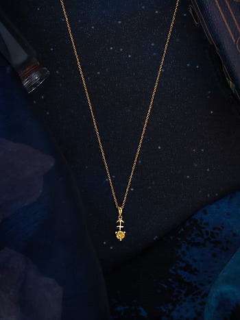 Sagittarius Gold Plated 925 Silver Necklace