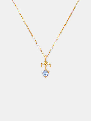 Aries Gold Plated 925 Silver Necklace