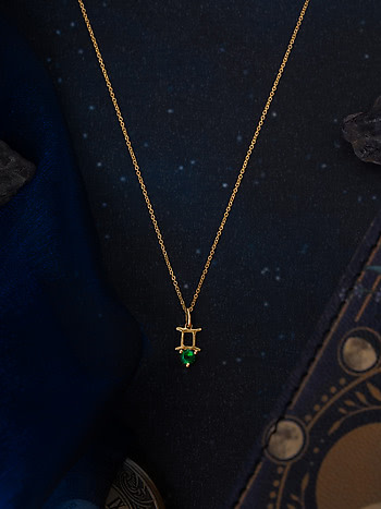 Gemini Gold Plated 925 Silver Necklace