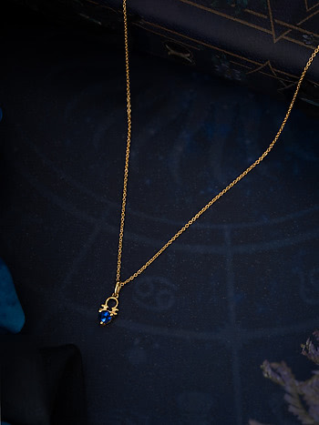 Libra Gold Plated 925 Silver Necklace