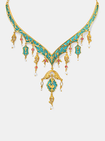 Gal Mithi Necklace In Gold Plated 925 Silver