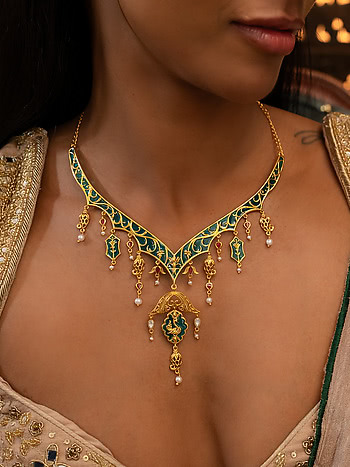 Gal Mithi Necklace In Gold Plated 925 Silver
