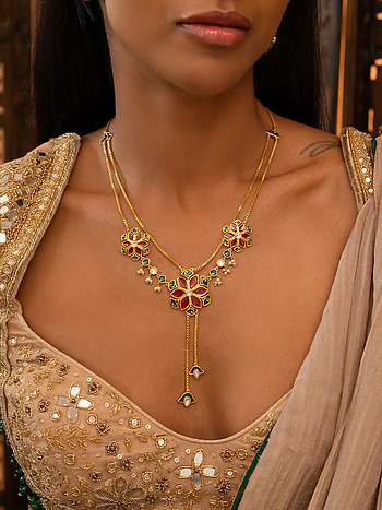 Aaja Nachle Necklace In Gold Plated 925 Silver