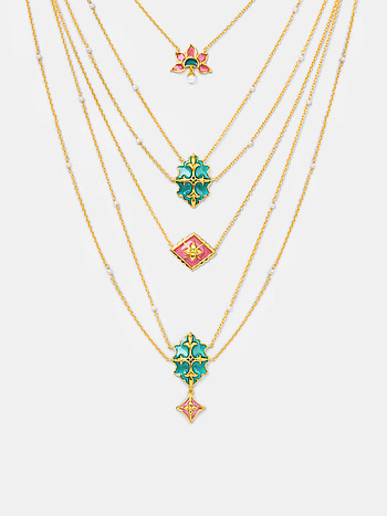 Sath Lada Necklace In Gold Plated 925 Silver