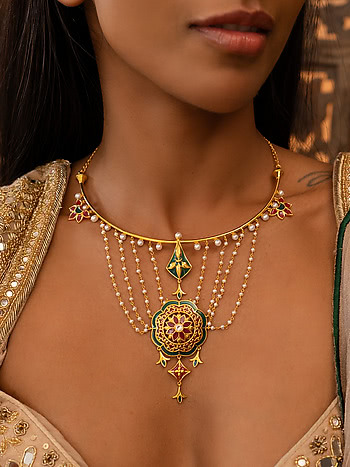 Soni De Nakhre Necklace In Gold Plated 925 Silver