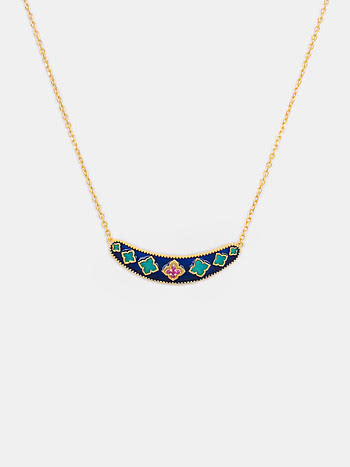 Jharokha Necklace In Gold Plated 925 Silver