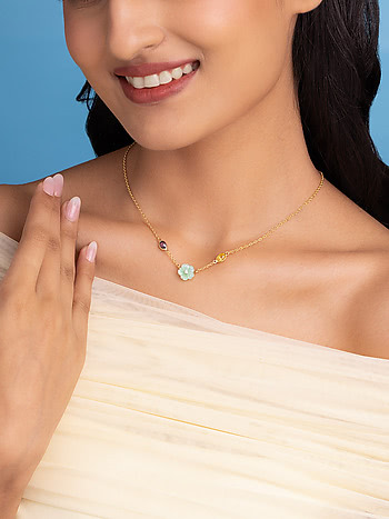 Blossom Flower Necklace in 925 Silver