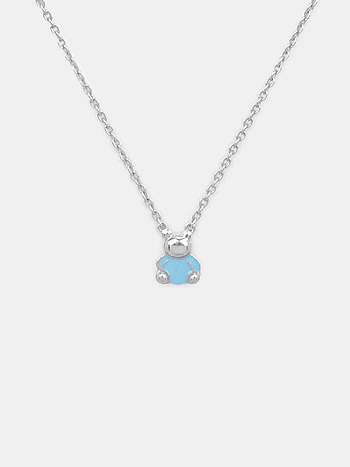 925 Silver Teddy Kids Necklace