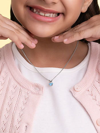 925 Silver Teddy Kids Necklace