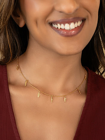 Honey Necklace Crafted in Gold Plated 925 Silver