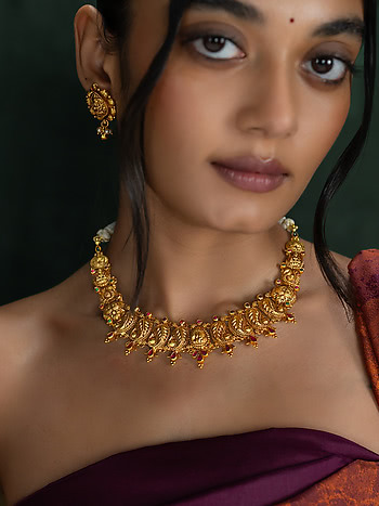 Nitya Necklace in Gold Plated 925 Silver