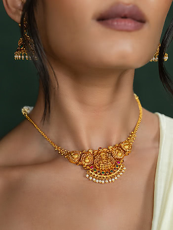Idhika Necklace in Gold Plated 925 Silver