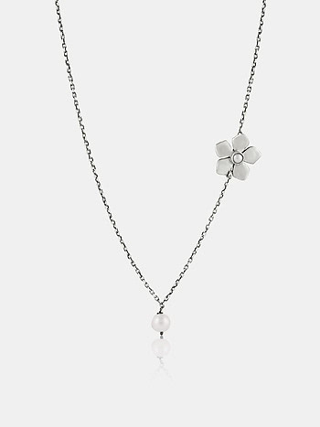 Tu Y Necklace in 925 Oxidised Silver