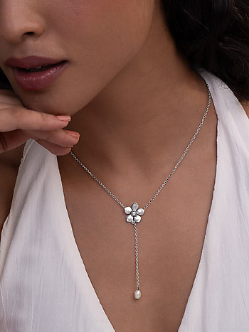 Kalpana C Necklace in 925 Oxidised Silver