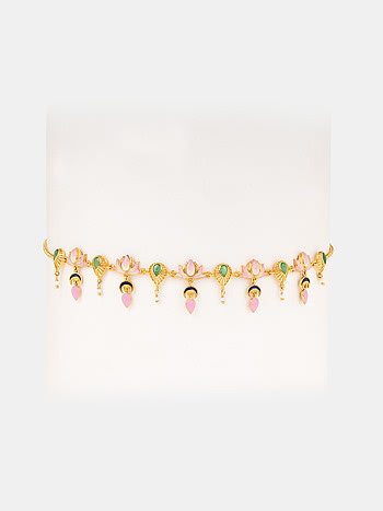 Sanjhi Blossom Necklace in Gold Plated 925 Silver