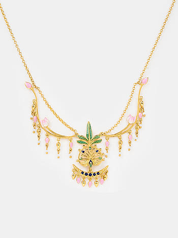 Mayura Shringar Necklace in Gold Plated 925 Silver