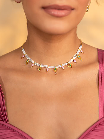 Mayura Malika Necklace in Gold Plated 925 Silver