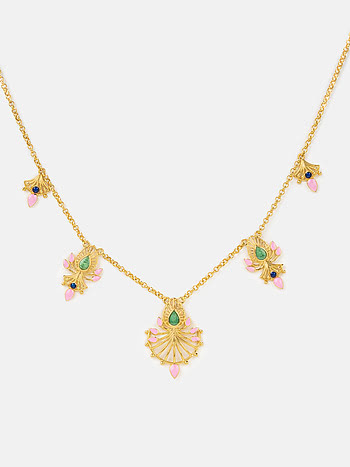 Varnika Collar Necklace in Gold Plated 925 Silver