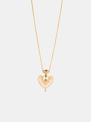 Mukut Jhumar Necklace in Gold Plated 925 Silver