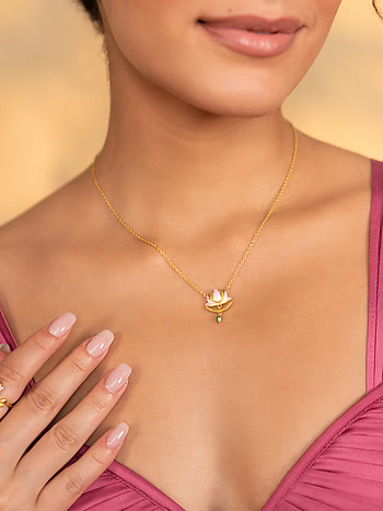 Kamal Kalan Necklace in Gold Plated 925 Silver