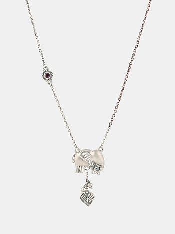 Guided By Wisdom Elephant Necklace in 925 Silver