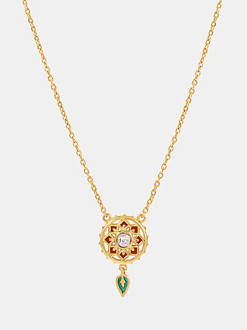 Havan Hue Necklace In Gold Plated 925 Silver