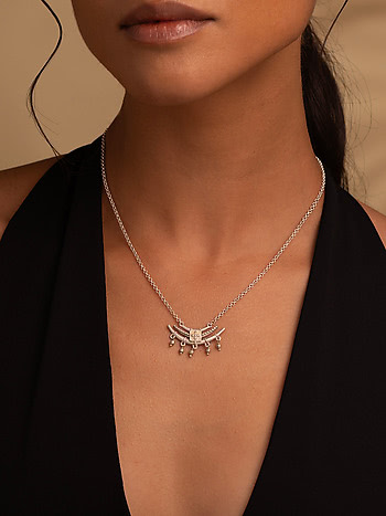Kataka Pendant Necklace in Oxidised 925 Silver