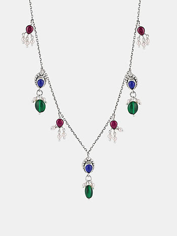 Feeling Ezhil Oxidised Necklace in 925 Silver
