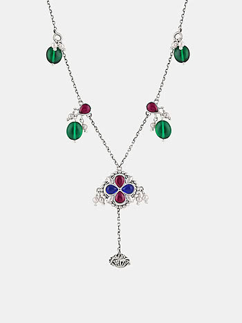 Feeling Chellame Oxidised Necklace in 925 Silver