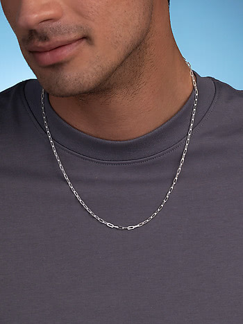 Block Necklace in 925 Silver