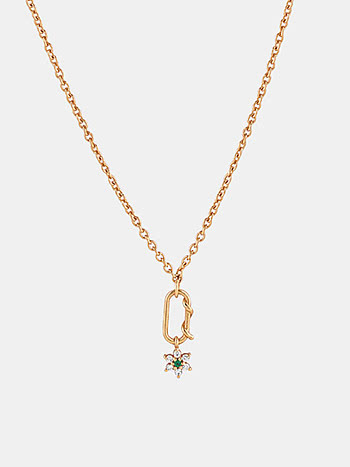 Link of Blossoms Necklace in Gold Plated 925 Silver