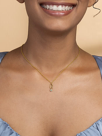 Link of Blossoms Necklace in Gold Plated 925 Silver