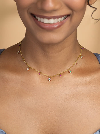 Garland of Love Necklace in Gold Plated 925 Silver