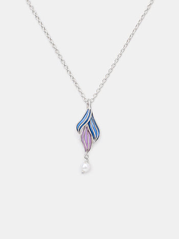 Flow through Rushes Necklace in 925 Silver
