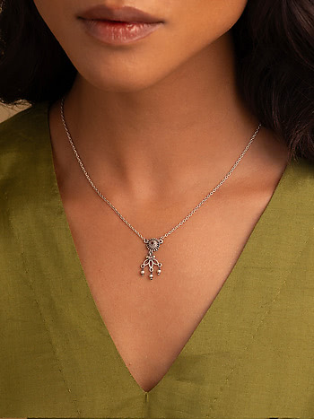 Alankar Necklace in Oxidised 925 Silver