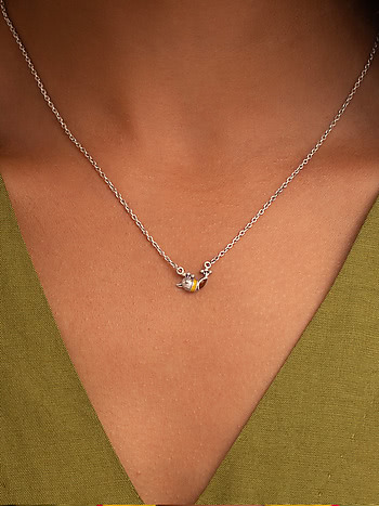 Chuno Paakhi Necklace in Oxidised 925 Silver