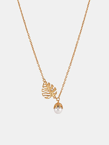 Thriving Leaf Necklace in Gold Plated 925 Silver