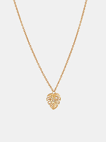 Prosperity Leaf Necklace in Gold Plated 925 Silver