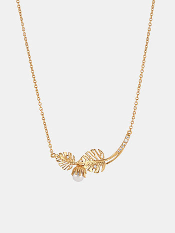 Ascent Leaf Necklace in Gold Plated 925 Silver