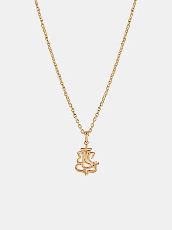 Shree Ganesha Necklace in Gold Plated 925 Silver For Kids